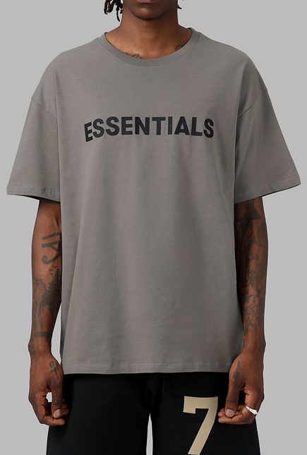 品牌标志短袖T恤 深灰色