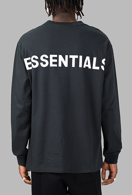 反光标志圆领长T恤 青黑色