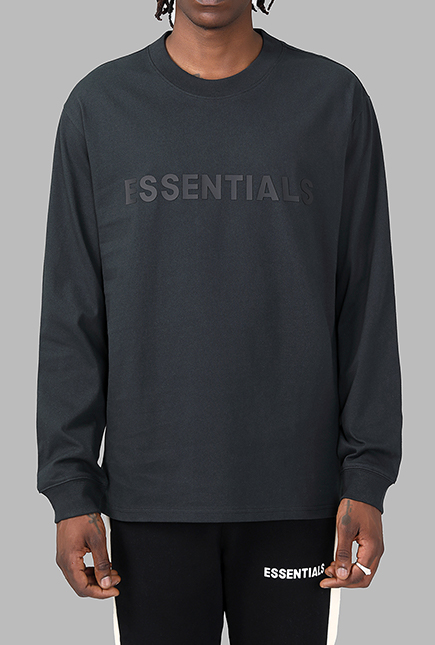 FW22前胸LOGO长袖T恤 黑色