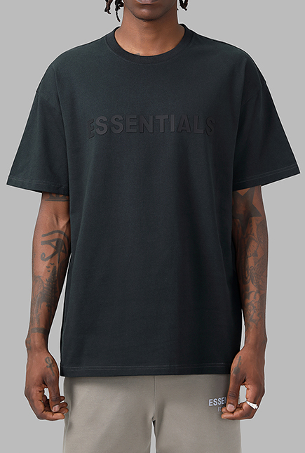 品牌标志短袖T恤 黑色