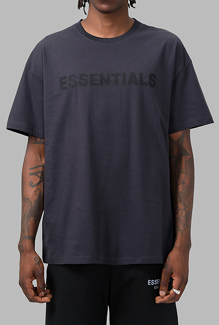 品牌标志短袖T恤 海军蓝