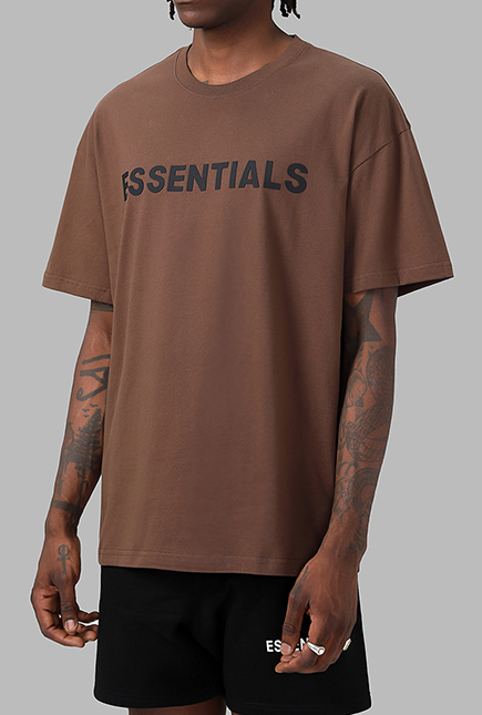 品牌标志短袖T恤 咖啡色
