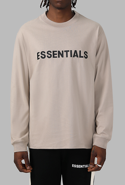 FW22前胸LOGO长袖T恤 驼色